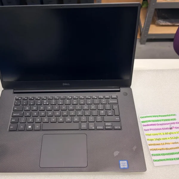 Dell Precision 5540 – i7 9th Gen | 16GB RAM | 512GB SSD | Quadro T1000 4GB Graphic Card
